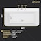 Anzzi 67 L, 31.5 W, White, Acrylic, Center Side FT-AZ114-67 - alternate 4